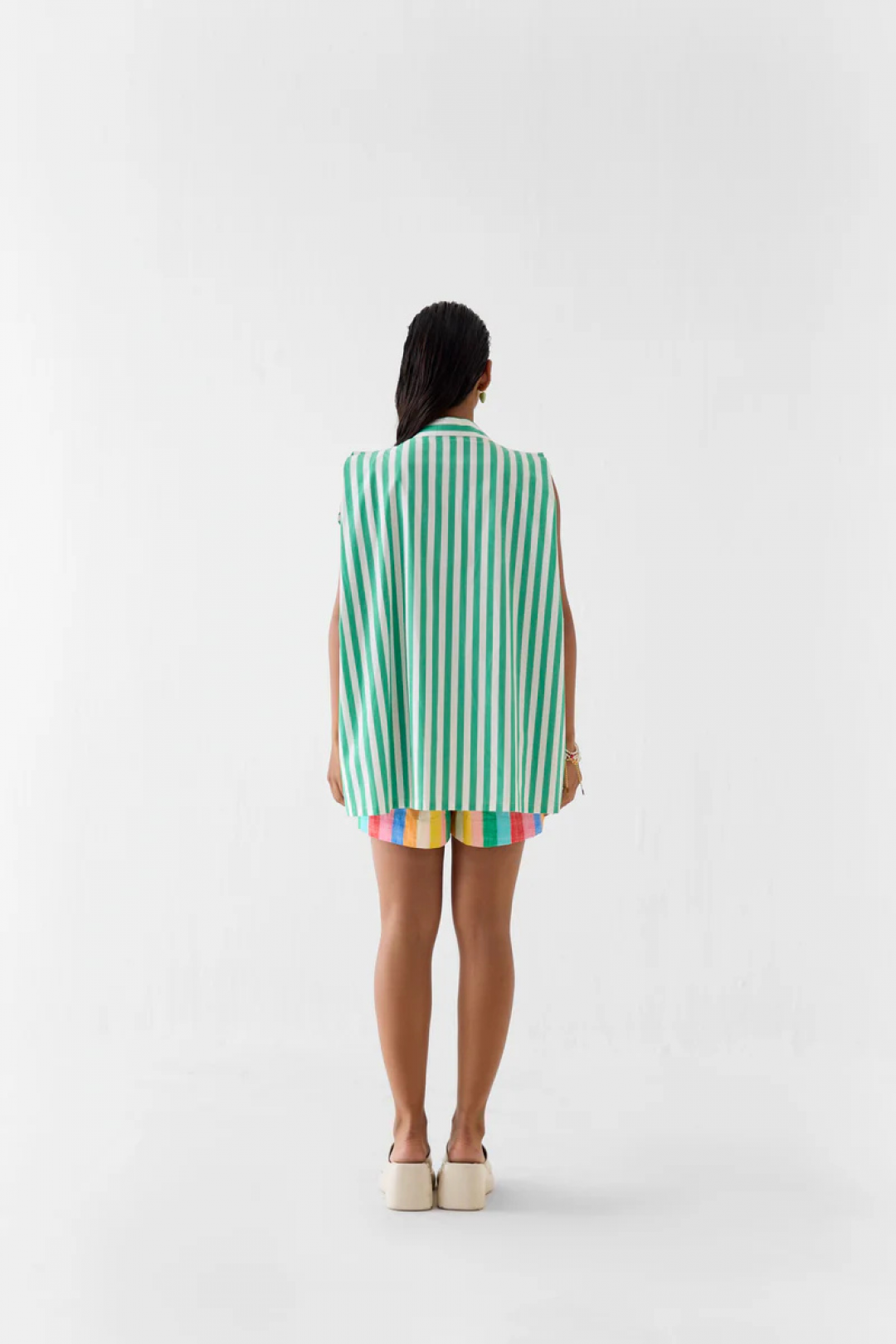 Mint Shirt With Flower by Studio Rigu on curated-crowd.com