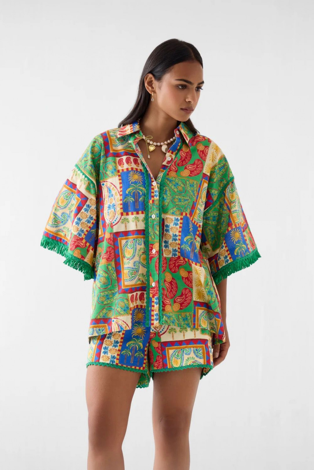 Johari Crop Top & Gathered Shirt by Studio Rigu on curated-crowd.com