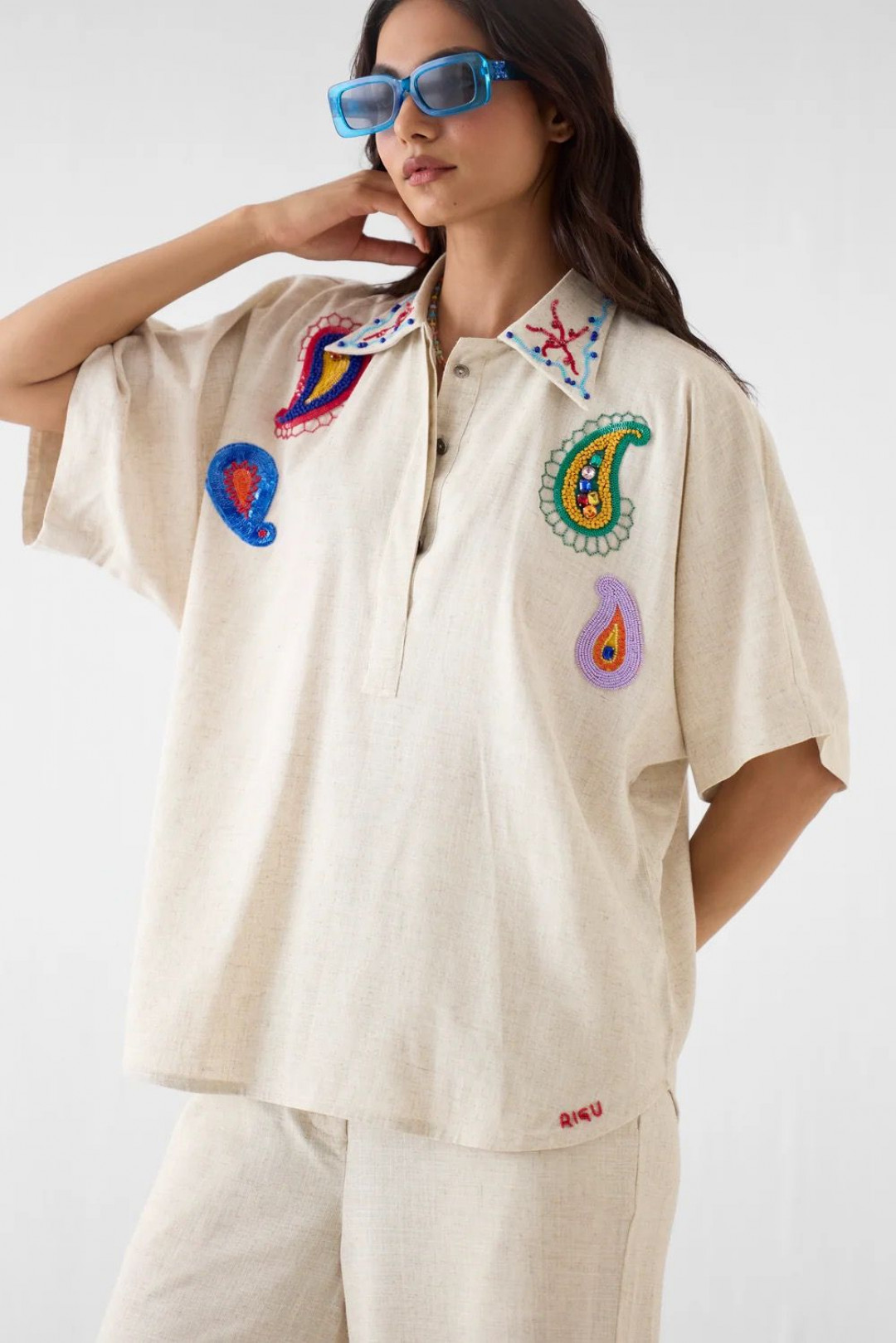 Paisley Shirt & Trousers Co-ord by Studio Rigu on curated-crowd.com