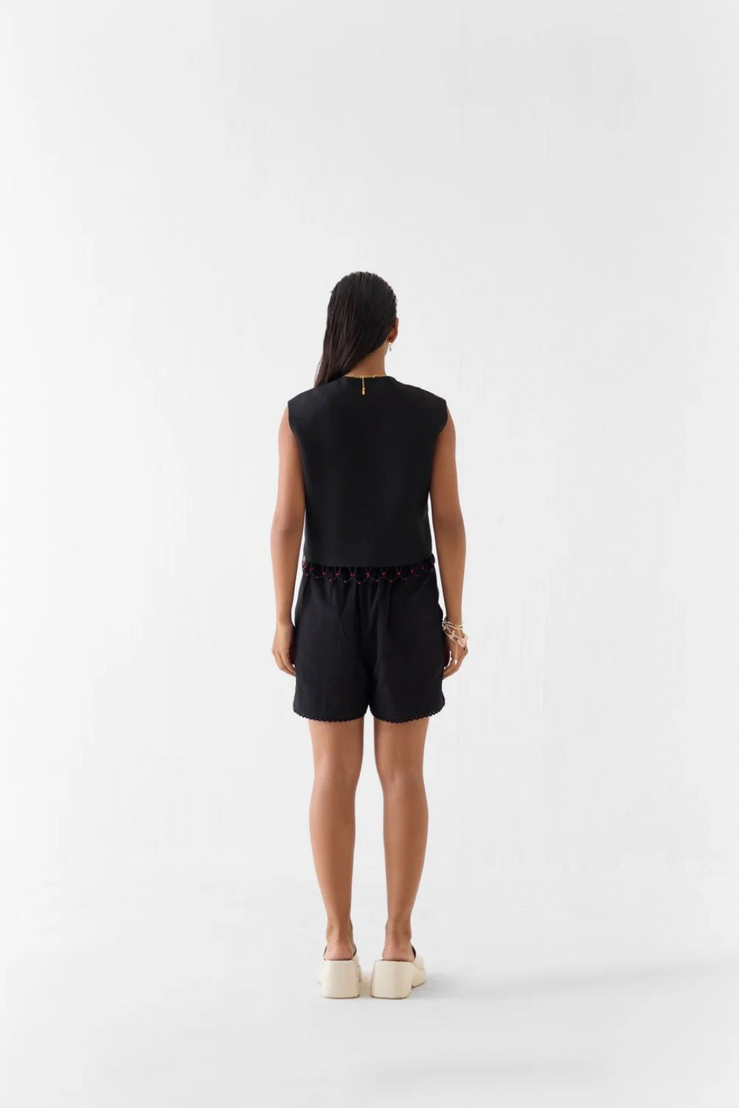 Sahara Night Vest & Short Co-ord by Studio Rigu on curated-crowd.com