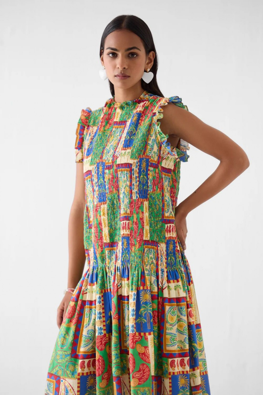 Johari Ruching Dress by Studio Rigu on curated-crowd.com