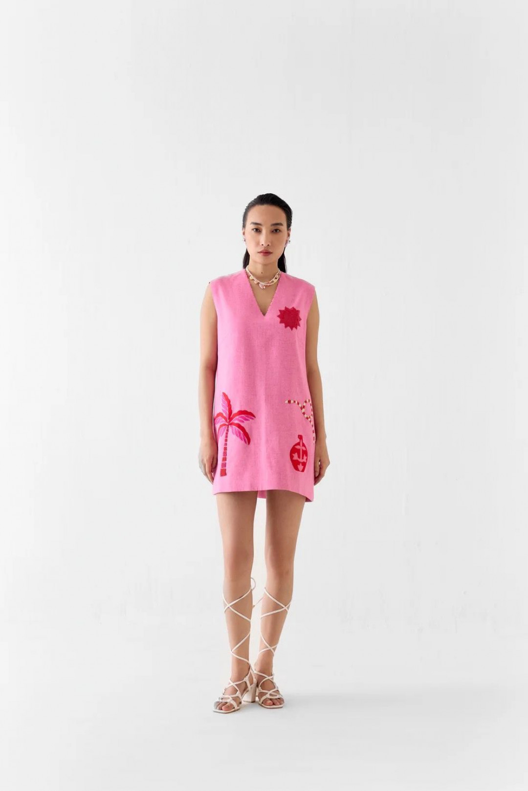 Pink City Short Dress by Studio Rigu on curated-crowd.com