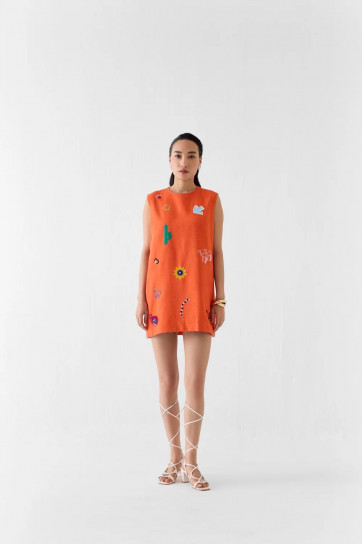 Sahara Dawn Short Dress by Studio Rigu on curated-crowd.com