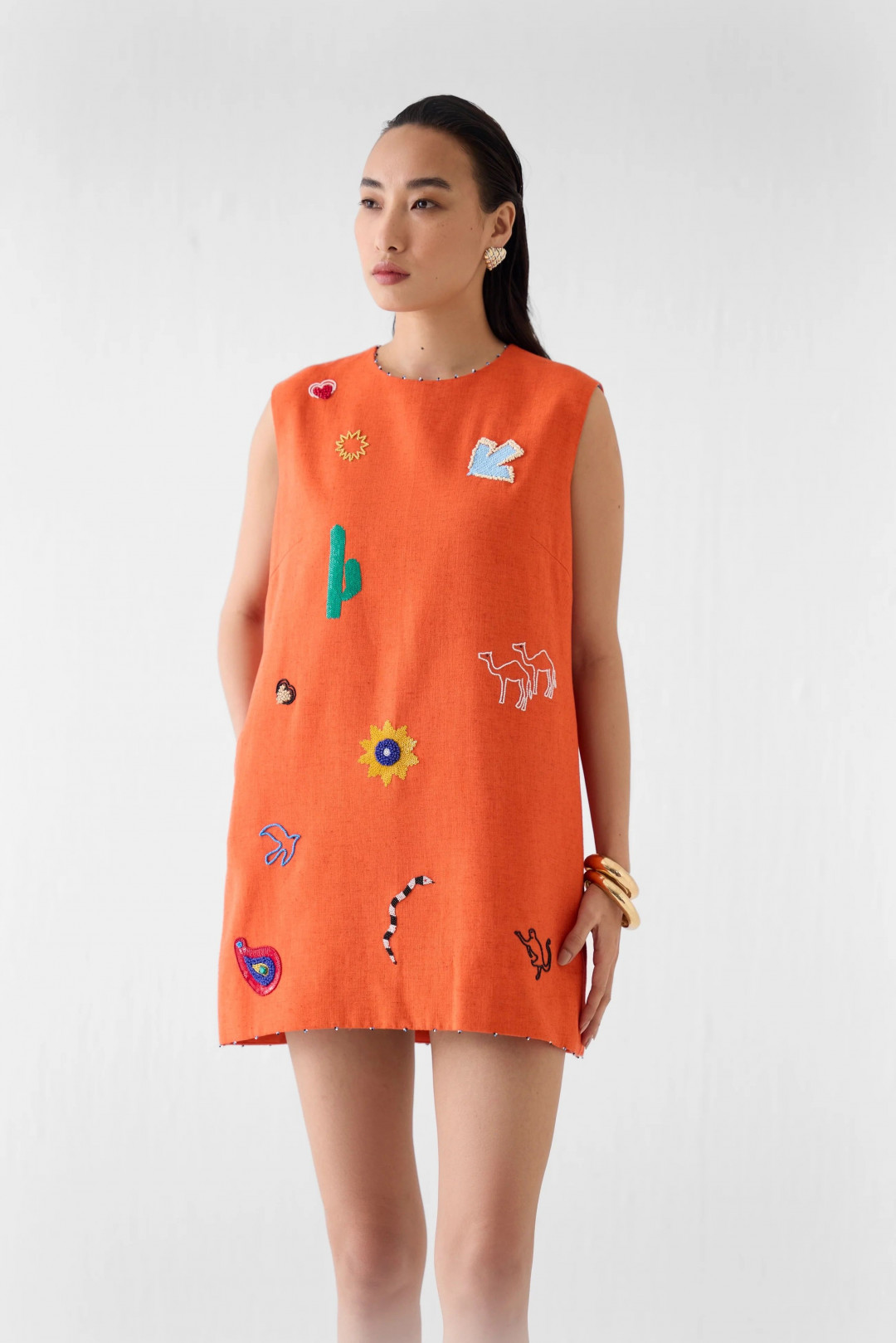 Sahara Dawn Short Dress by Studio Rigu on curated-crowd.com