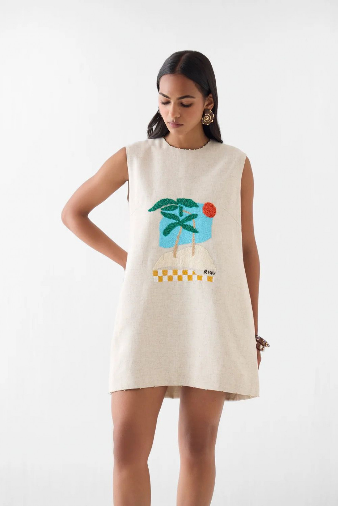 Sahara Day Short Dress by Studio Rigu on curated-crowd.com