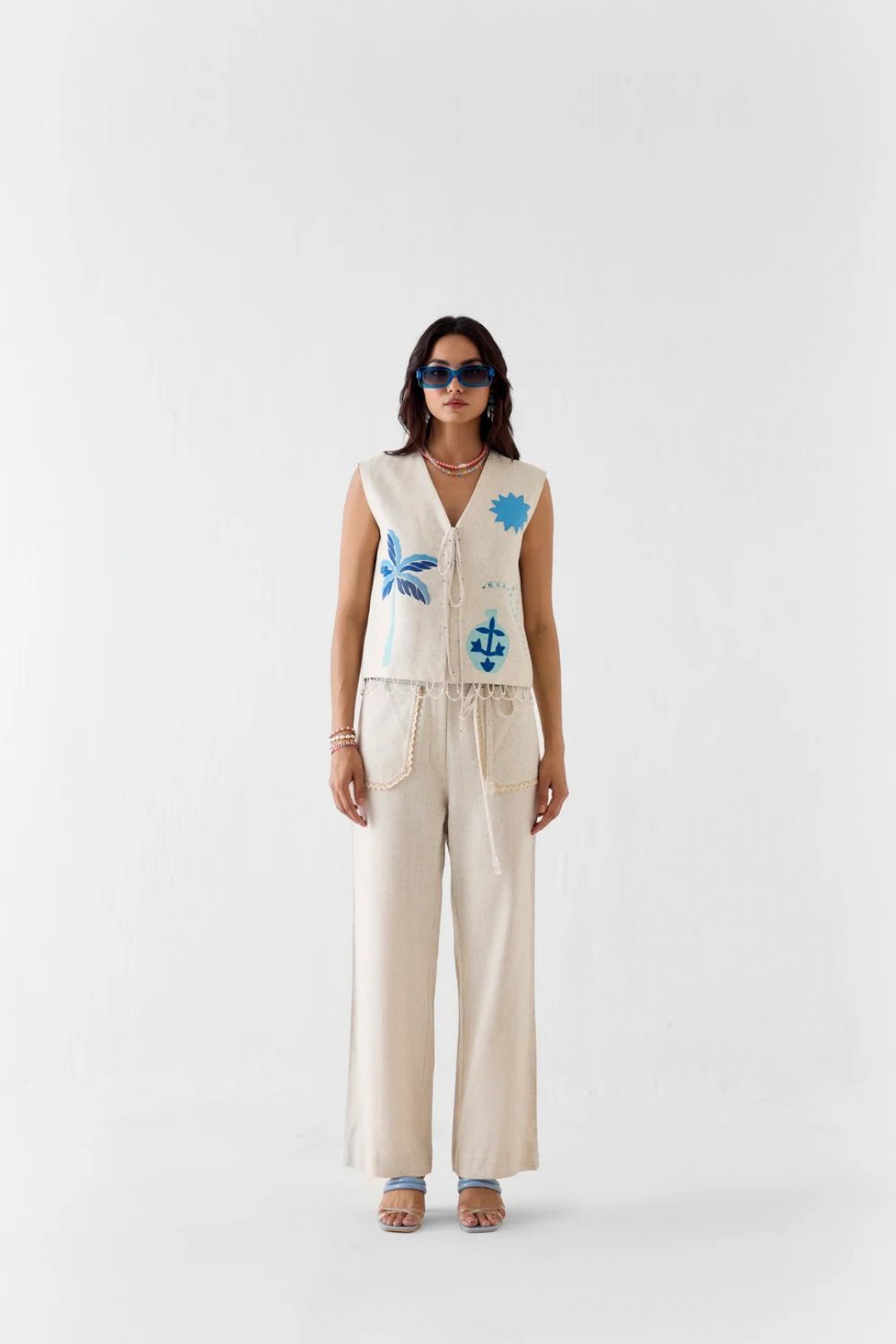 Matka Vest & Trousers Co-ord by Studio Rigu on curated-crowd.com