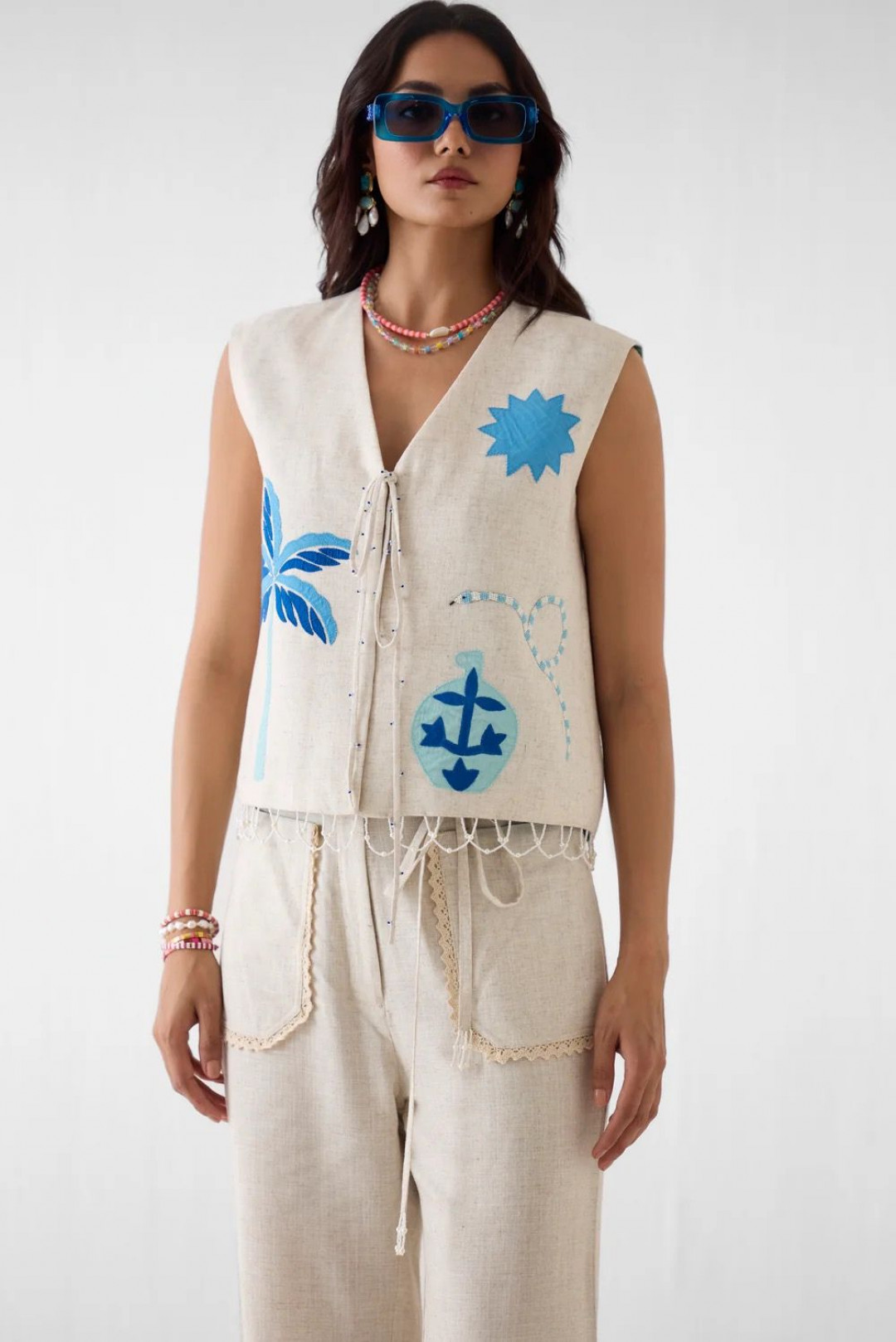 Matka Vest & Trousers Co-ord by Studio Rigu on curated-crowd.com