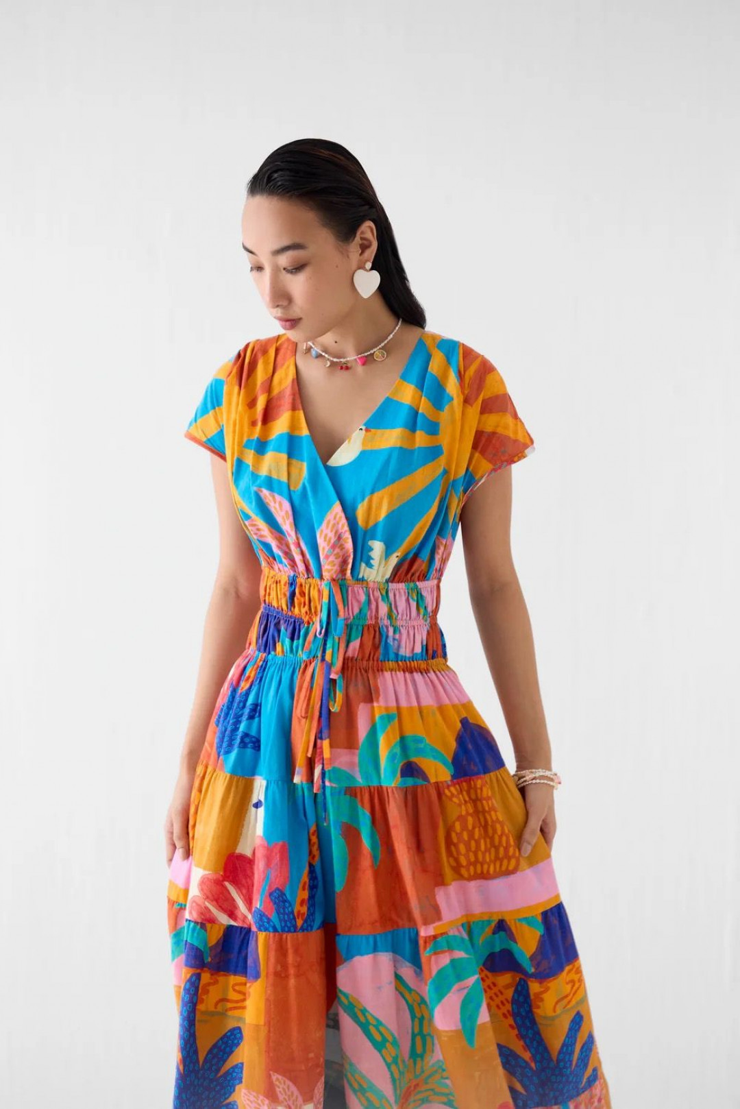 Kota Cinched Waist Dress by Studio Rigu on curated-crowd.com