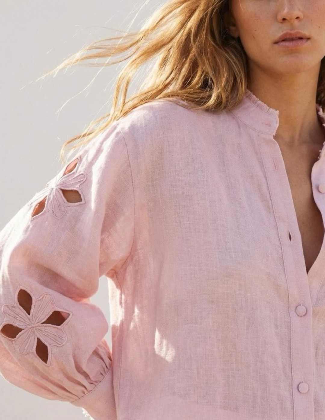 Embroidered Linen Shirt by Atelier Handmade on curated-crowd.com