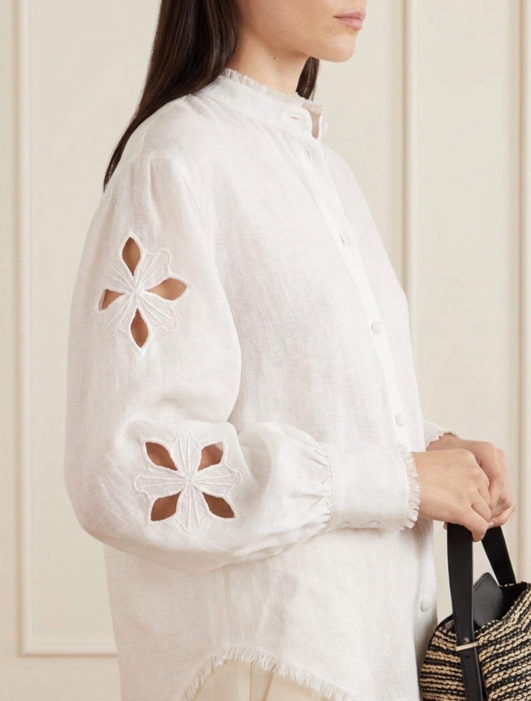 Embroidered Linen Shirt by Atelier Handmade on curated-crowd.com
