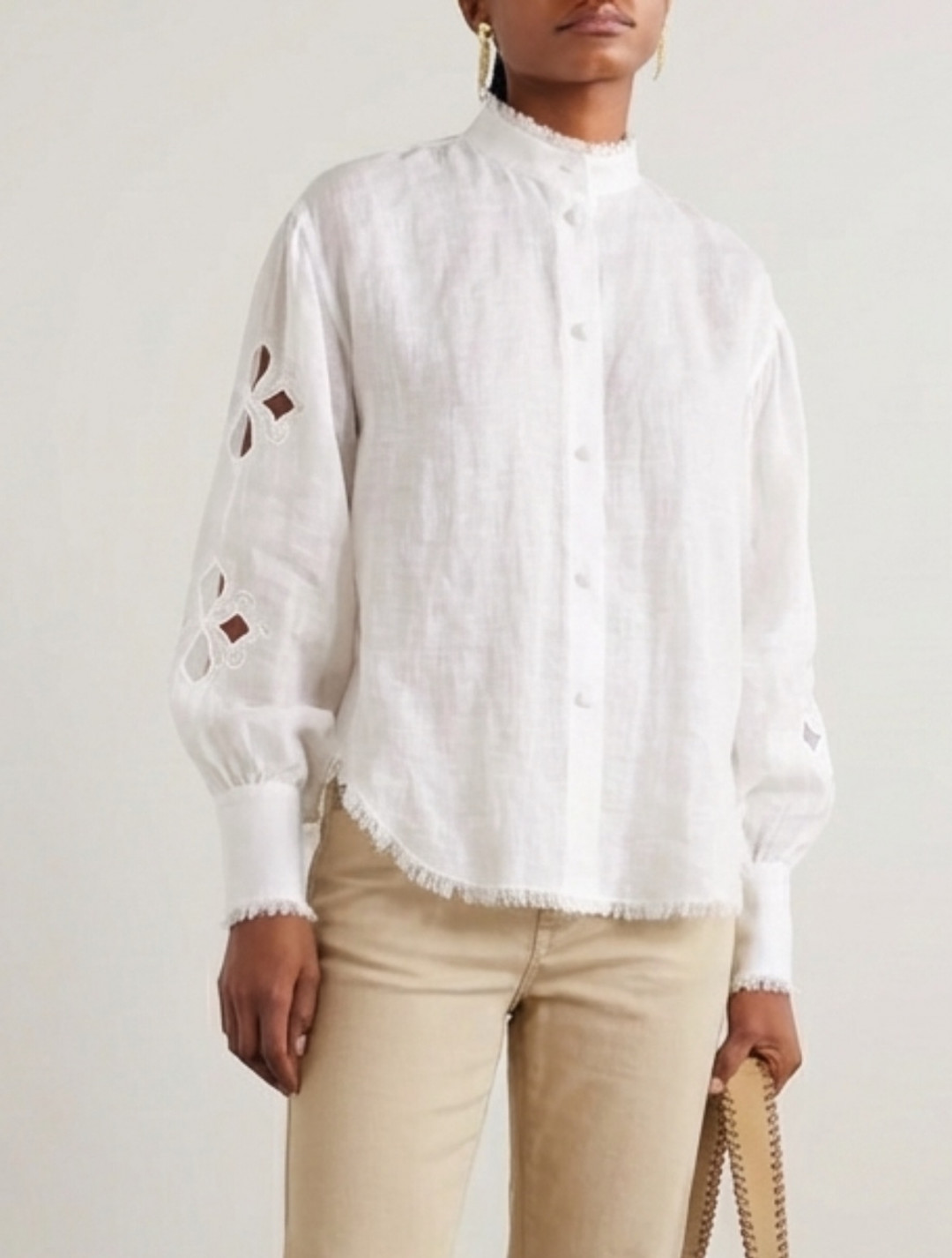 Embroidered Linen Shirt by Atelier Handmade on curated-crowd.com
