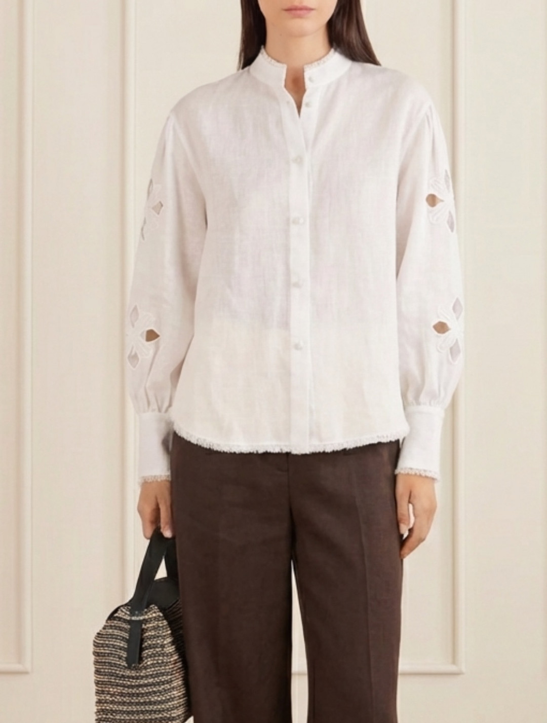 Embroidered Linen Shirt by Atelier Handmade on curated-crowd.com
