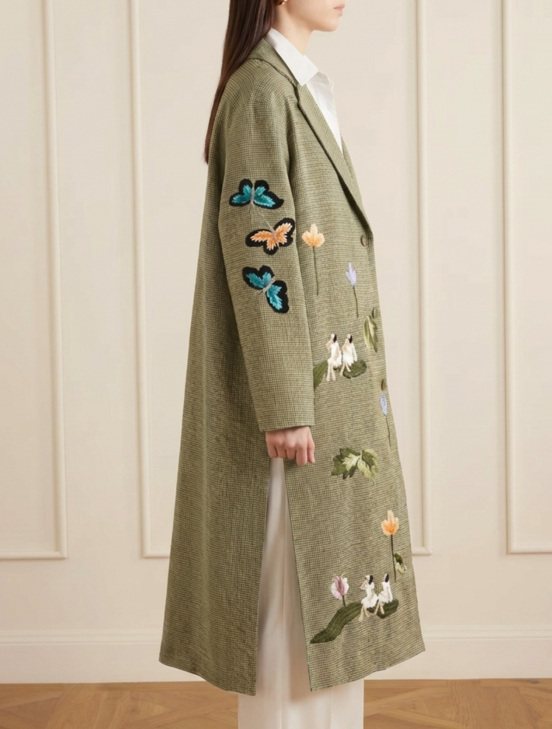 Our Garden Coat In Wool by Artwear Gallery on curated-crowd.com