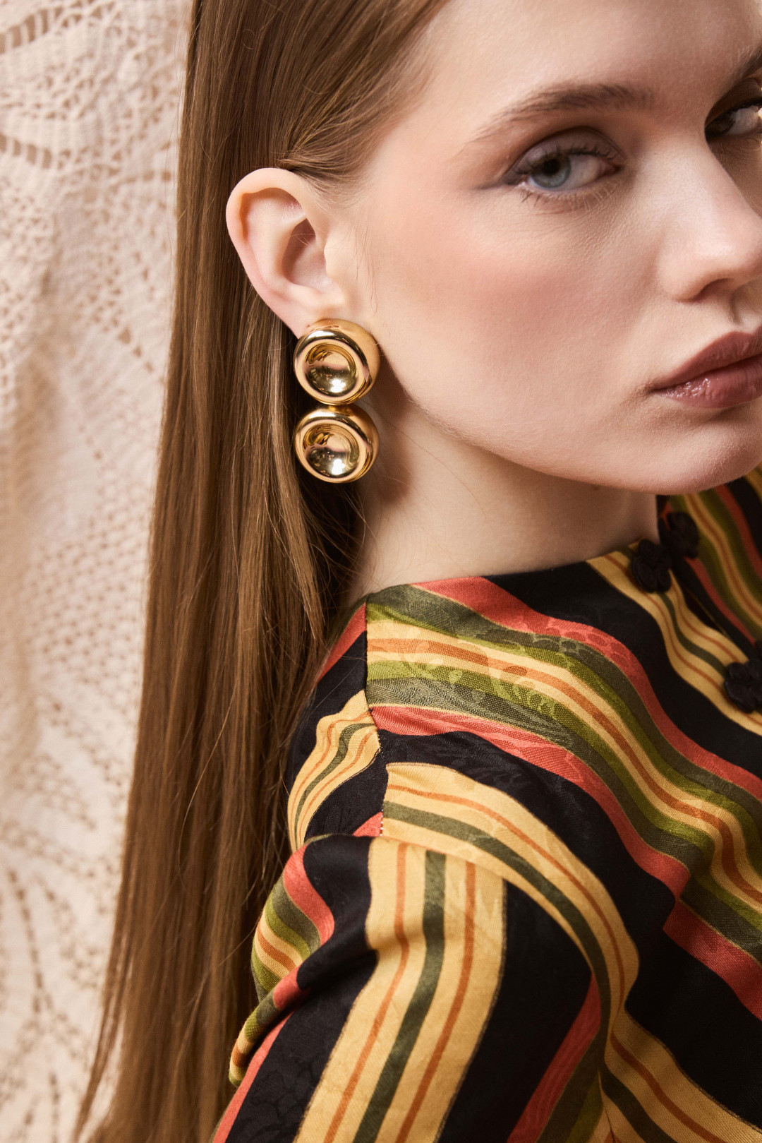 Solis Gold Earrings by Jessica K on curated-crowd.com