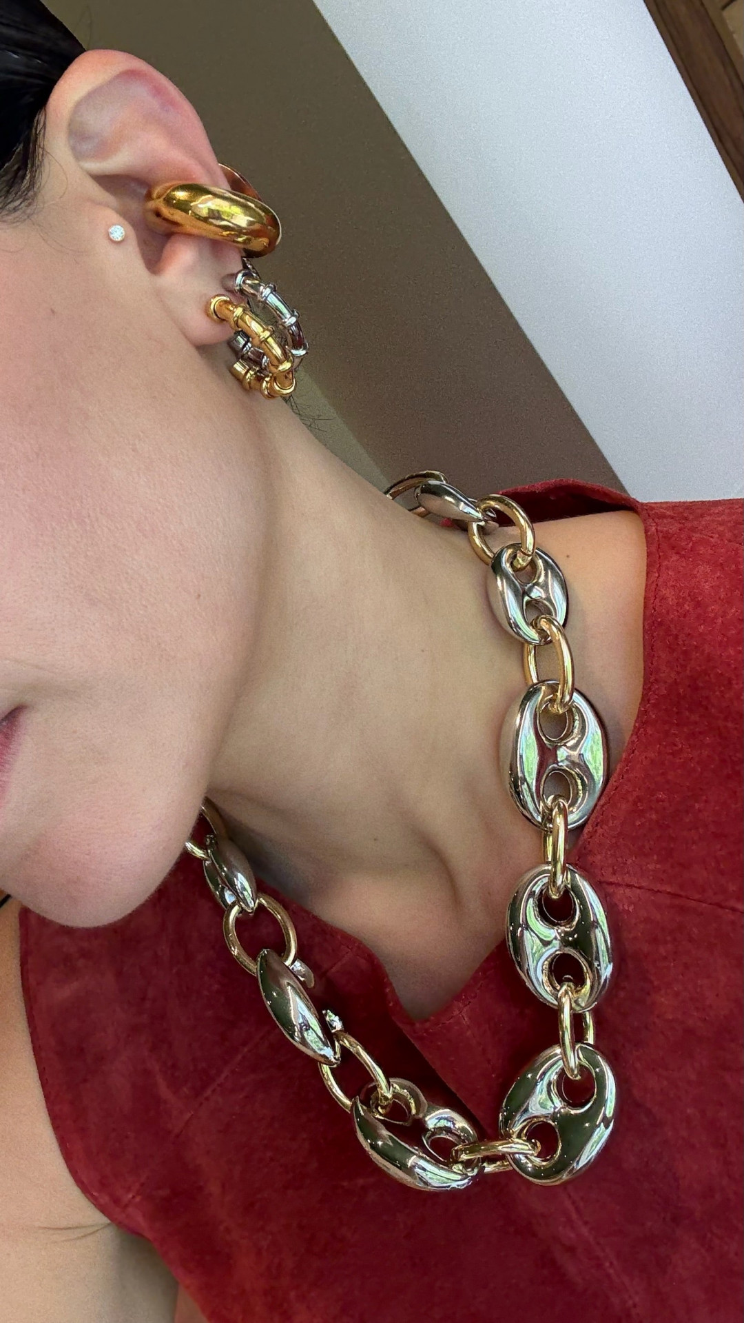 Pavet Hoops Gold by Jessica K on curated-crowd.com