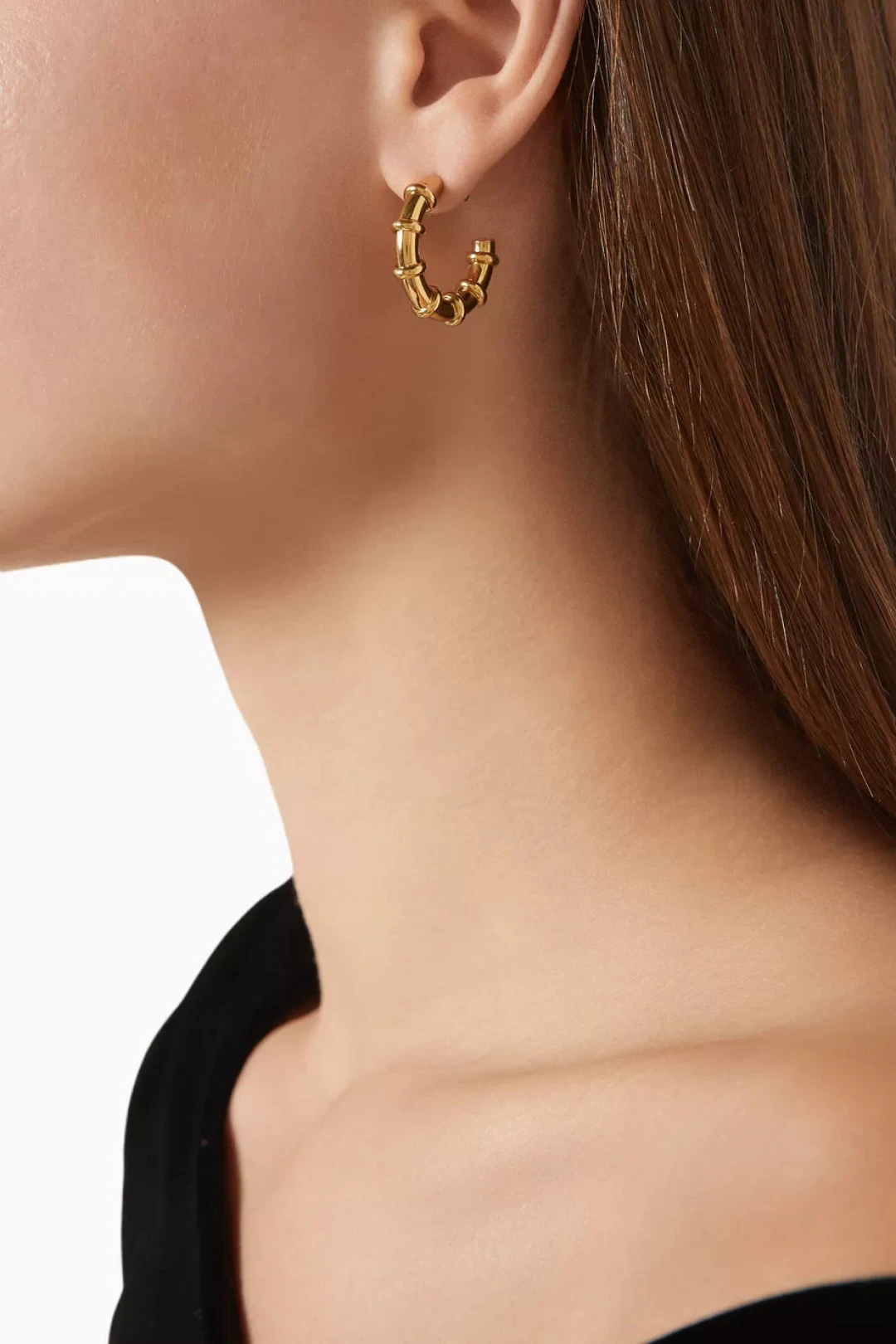 Pavet Hoops Gold by Jessica K on curated-crowd.com