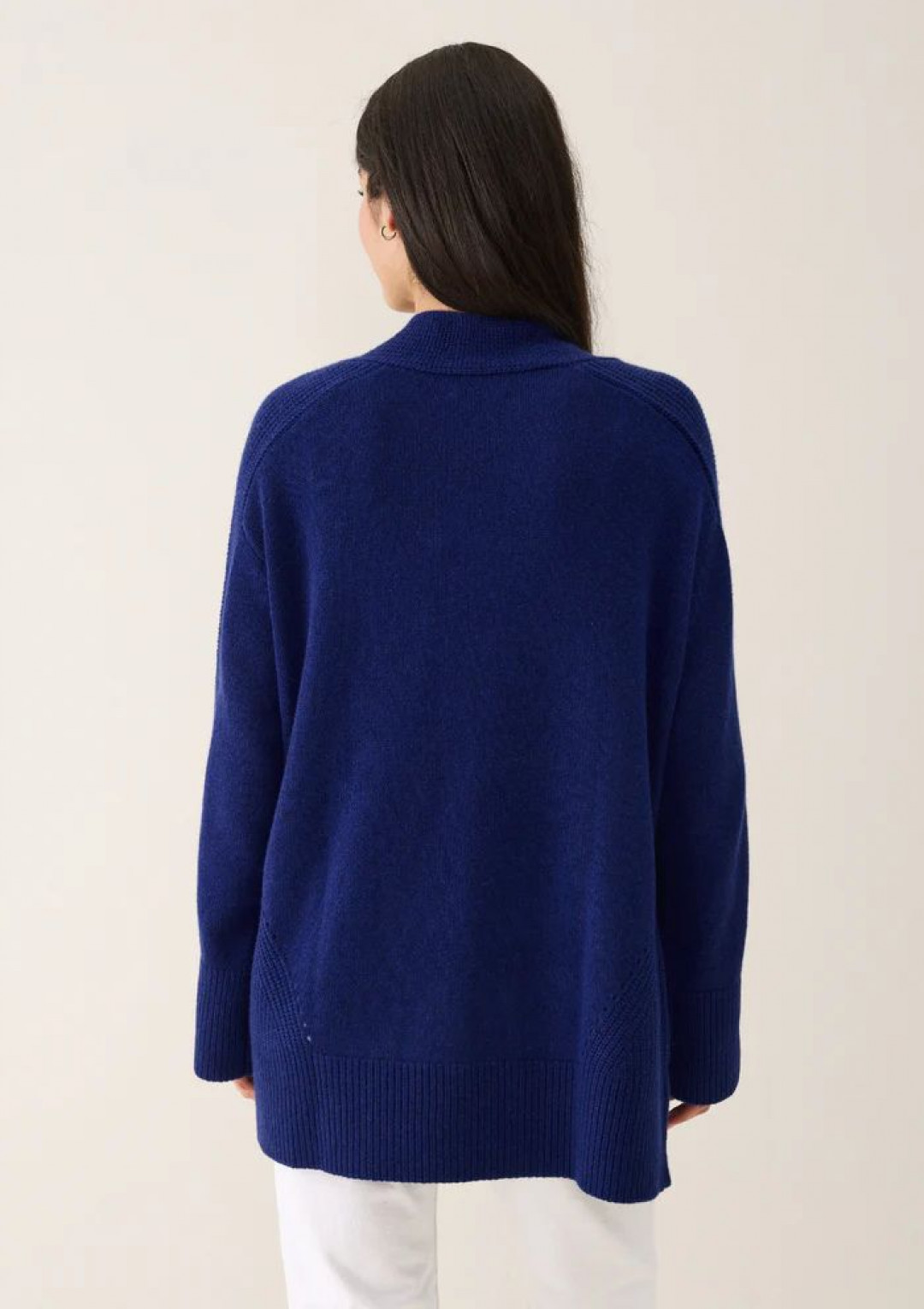 Ribbed Detail Edge To Edge Cardigan by LOOP Cashmere on curated-crowd.com