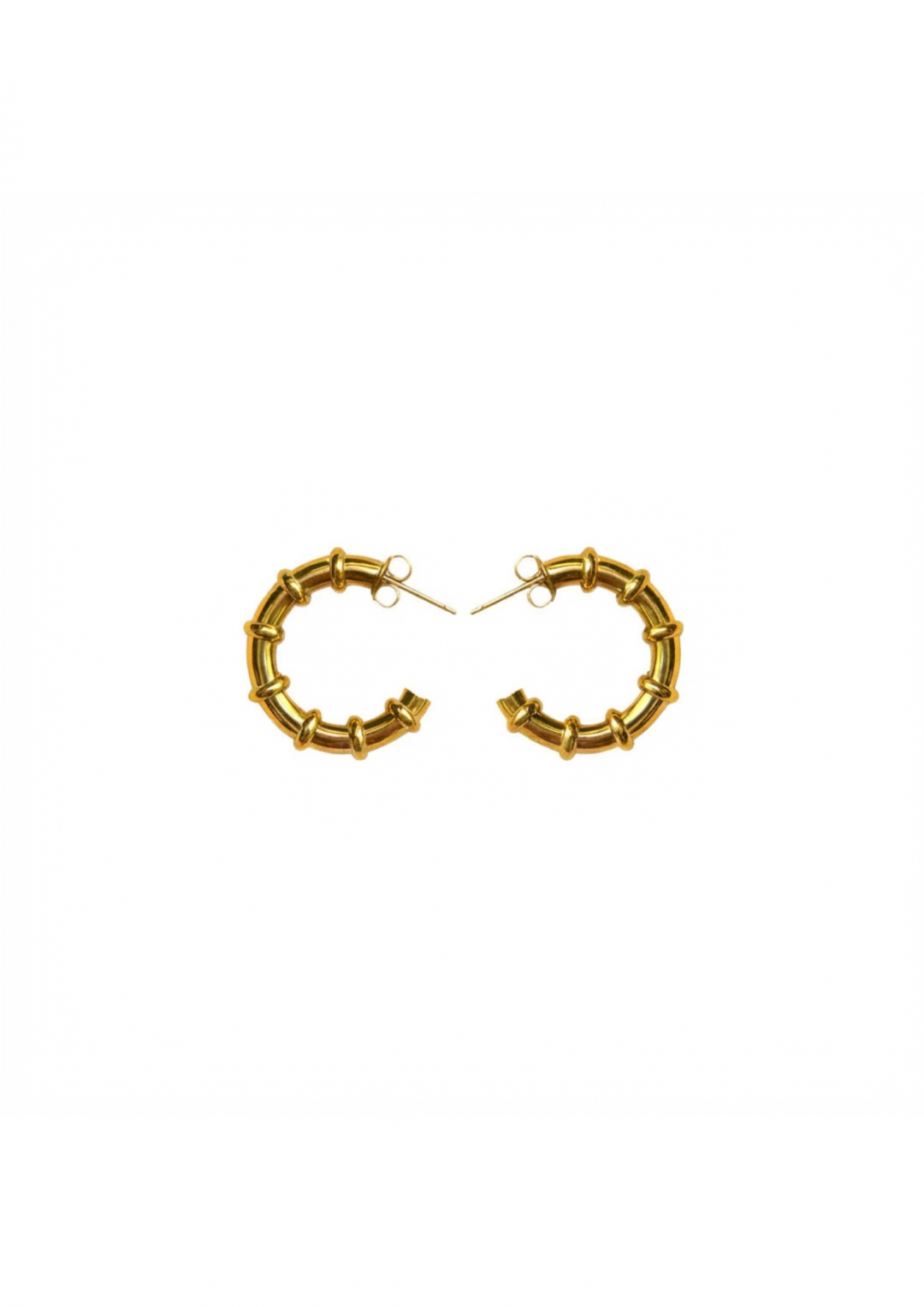 Pavet Hoops Gold by Jessica K on curated-crowd.com