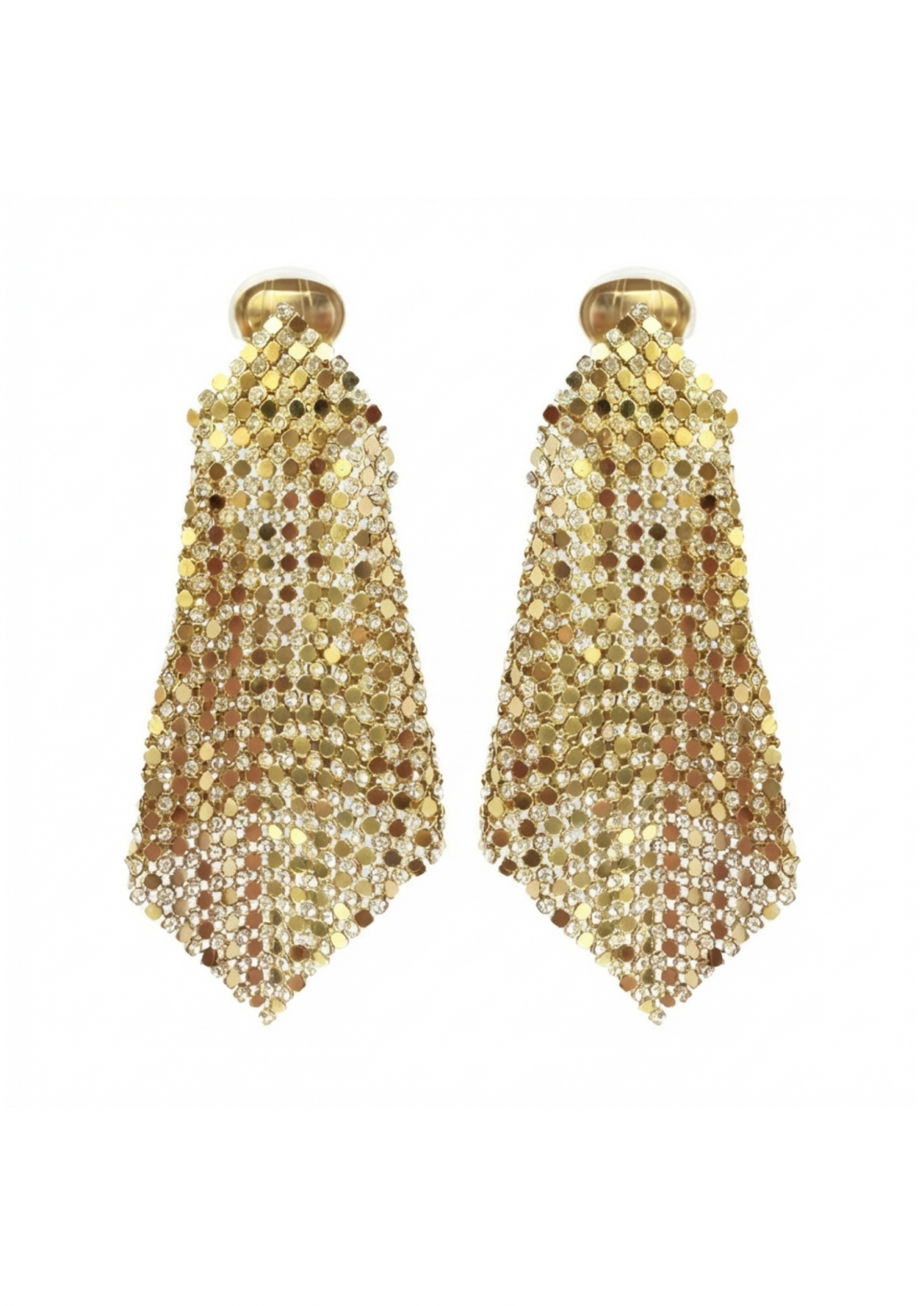 Odelia Gold Strass Earrings by Jessica K on curated-crowd.com