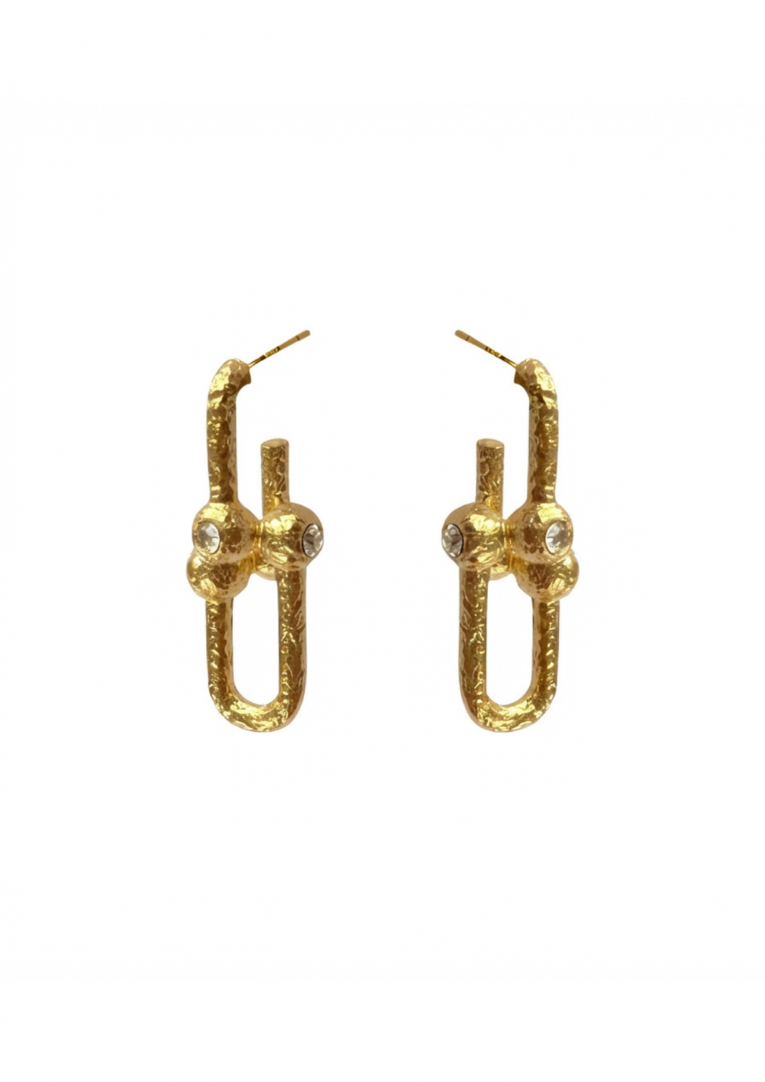 Link Earrings Gold by Jessica K on curated-crowd.com