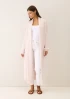 Ribbed Cashmere Coatigan in Ballet Pink by LOOP Cashmere on curated-crowd.com