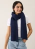 Lofty Cashmere Blanket Scarf in Midnight Blue by LOOP Cashmere on curated-crowd.com