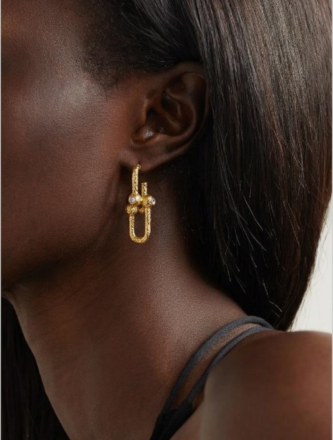 Link Earrings Gold by Jessica K on curated-crowd.com