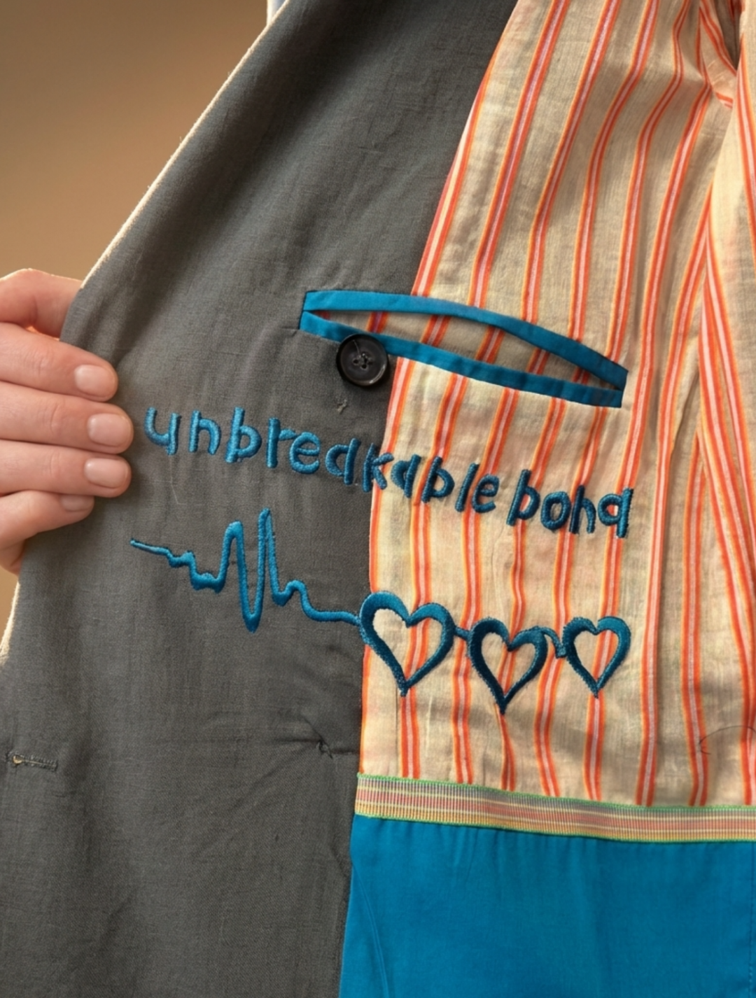 Cactus Coat In Linen by Artwear Gallery on curated-crowd.com