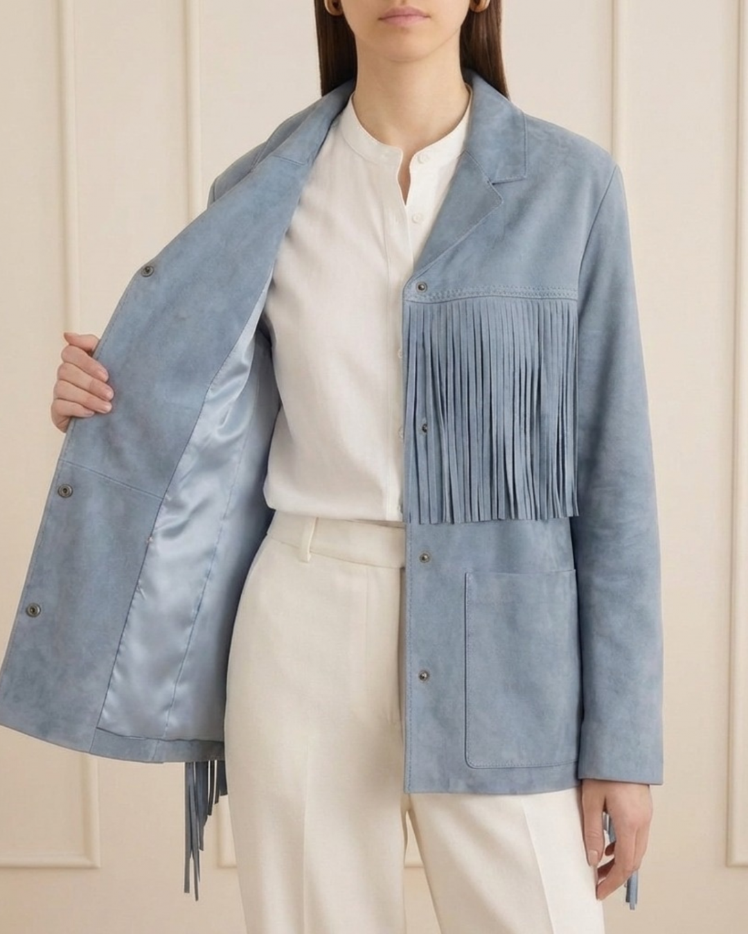 Calypso Suede Jacket by Curated Crowd Collective on curated-crowd.com