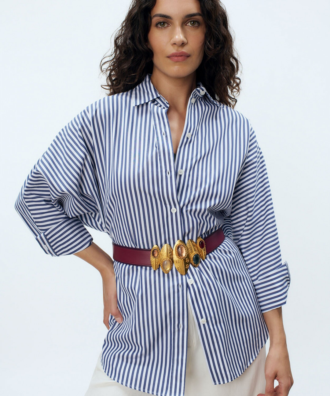 Shield Leather Belt by Sonia Petroff on curated-crowd.com