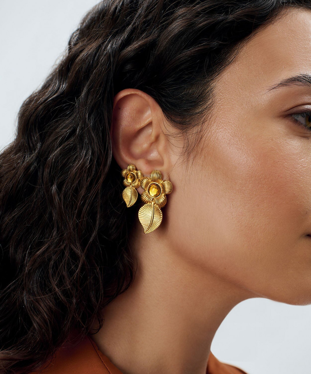 Double Retro Flower Earrings by Sonia Petroff on curated-crowd.com