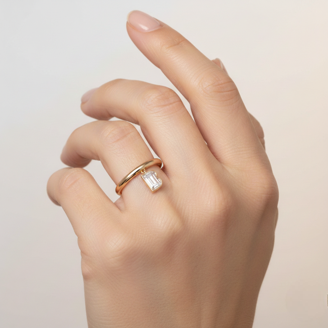 Alphabet Diamond Drop Ring by MOH on curated-crowd.com