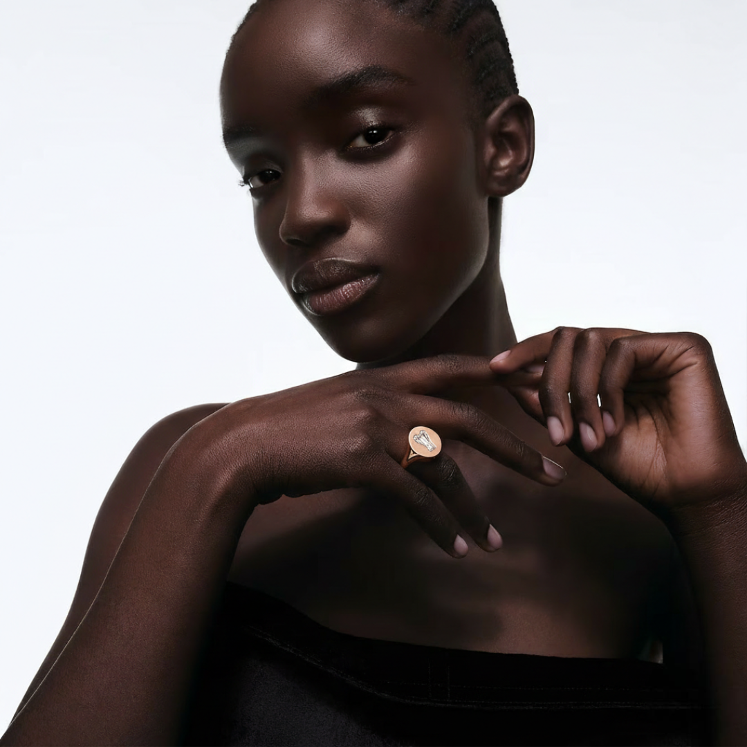 Alphabet Diamond Signet Ring by MOH on curated-crowd.com