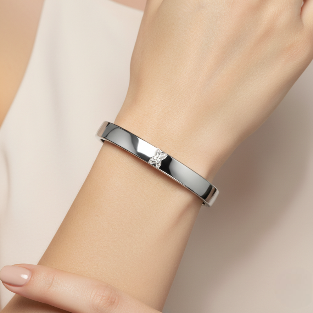 Alphabet Diamond Bangle by MOH on curated-crowd.com
