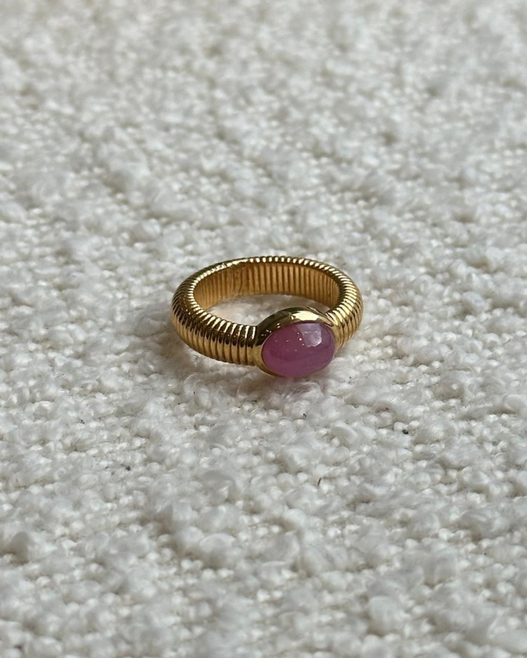 Pink Ruby Set Wirewrap Pinky Ring by Tay Jewellery on curated-crowd.com