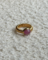 Pink Ruby Set Wirewrap Pinky Ring by Tay Jewellery on curated-crowd.com