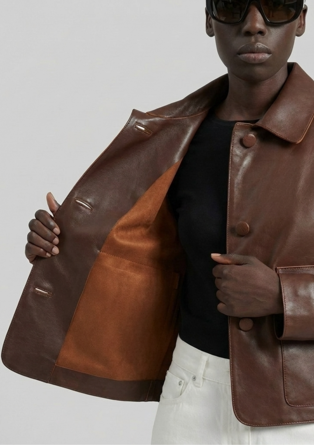 Ondine Leather Jacket by Curated Crowd Collective on curated-crowd.com