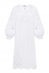 Mallow White Midi Dress by FOBERINI on curated-crowd.com