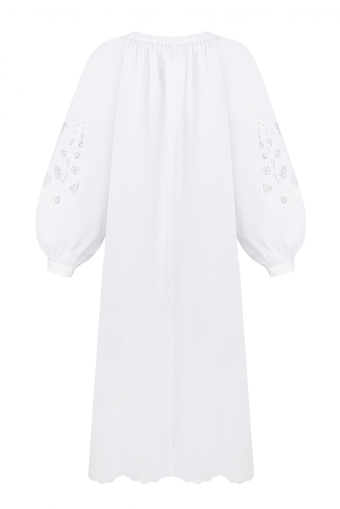 Mallow White Midi Dress by FOBERINI on curated-crowd.com