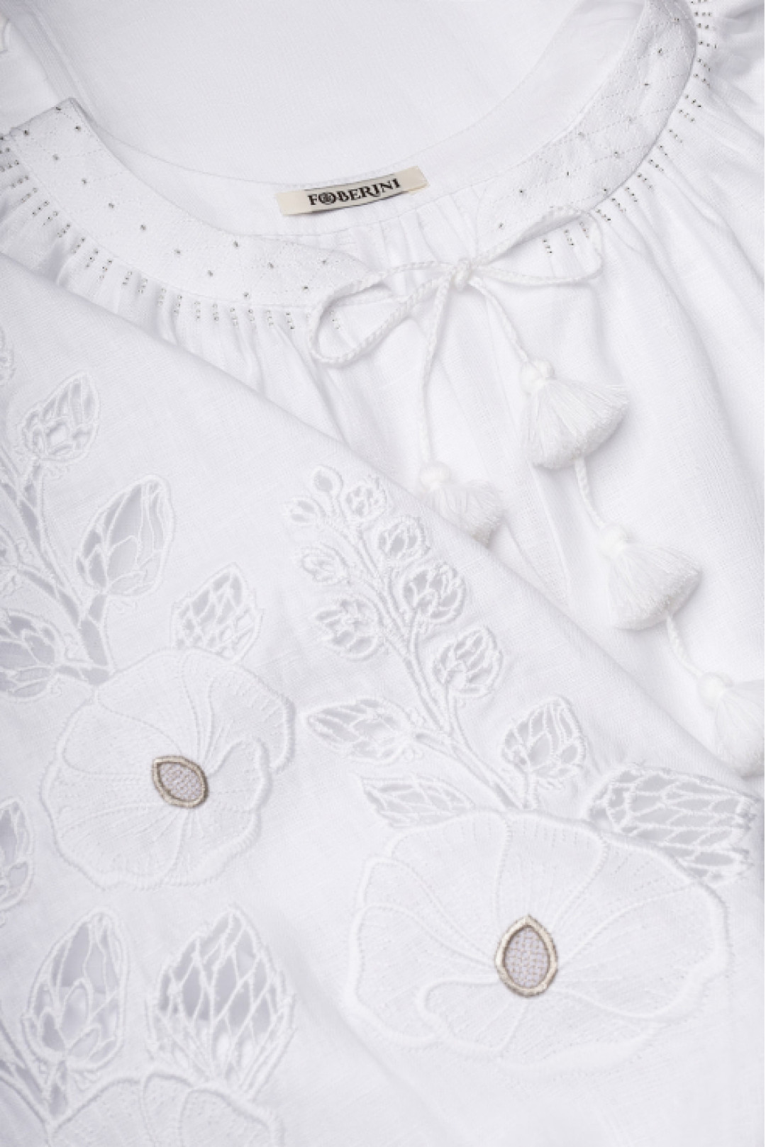 Mallow White Midi Dress by FOBERINI on curated-crowd.com