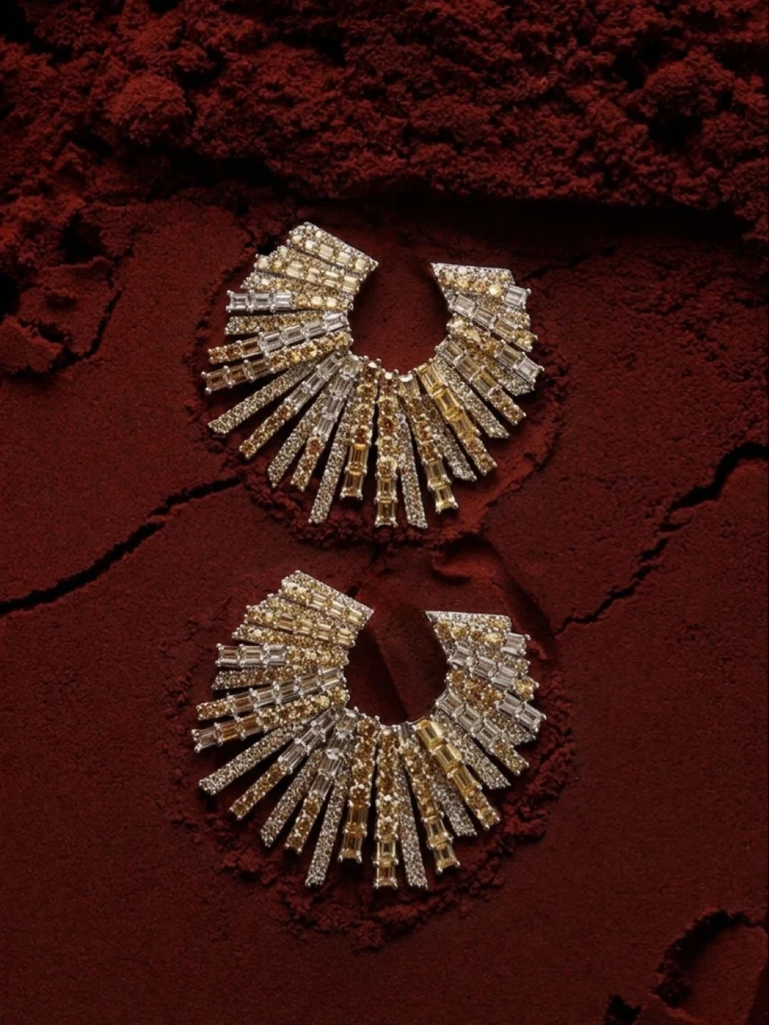 Starstruck Earrings Champagne and White by Talita London on curated-crowd.com