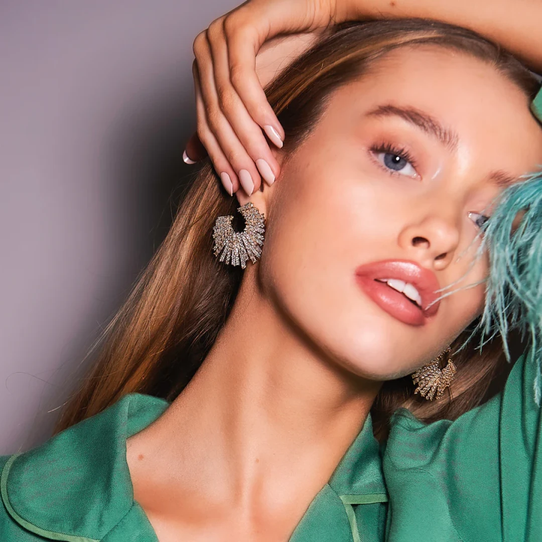 Starstruck Earrings Champagne and White by Talita London on curated-crowd.com