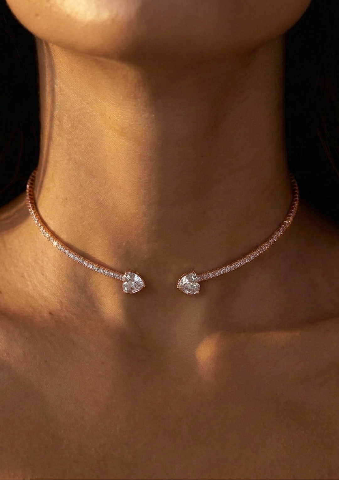 Twilight Rose Gold Choker by Talita London on curated-crowd.com