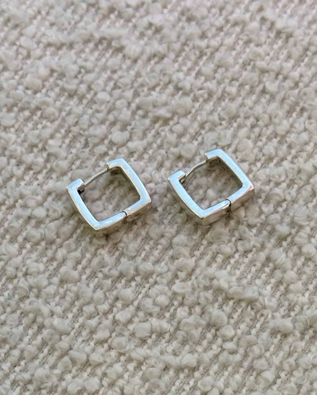 Square Hinged Ear Hoops Earring by Tay Jewellery on curated-crowd.com