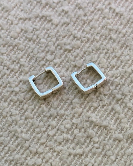 Square Hinged Ear Hoops Earring by Tay Jewellery on curated-crowd.com