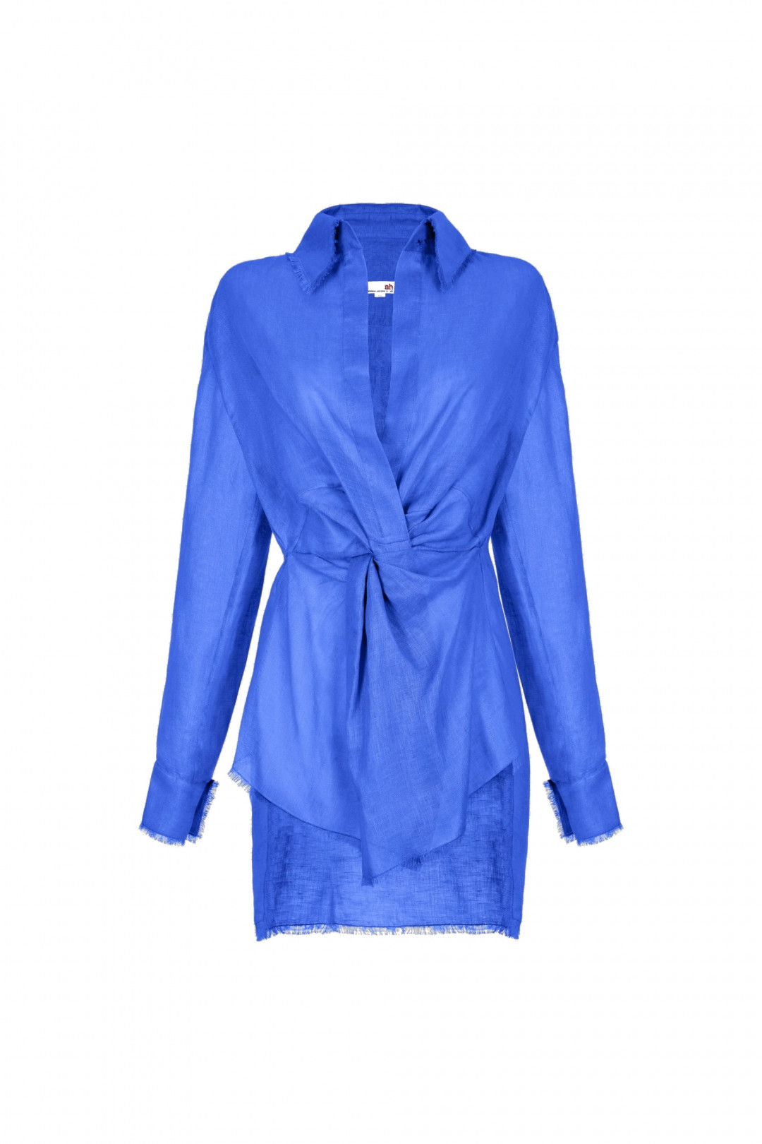 Front Knotted Linen Dress by Atelier Handmade on curated-crowd.com