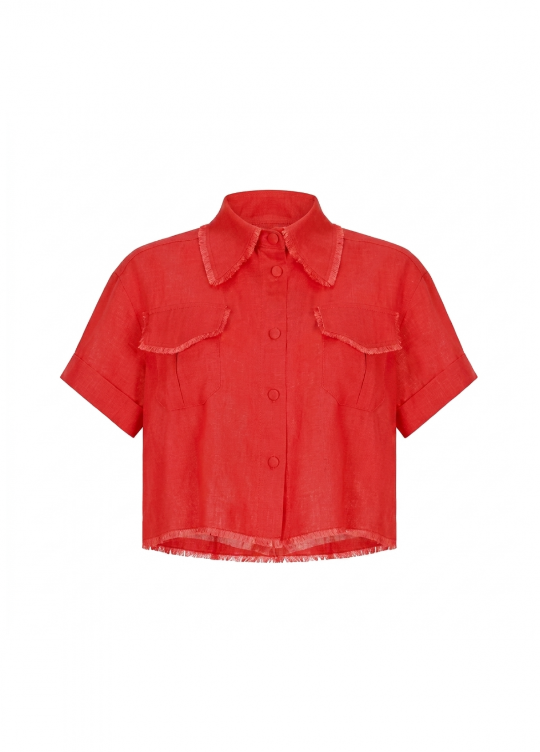 Short Sleeve Linen Top With Pockets by Atelier Handmade on curated-crowd.com