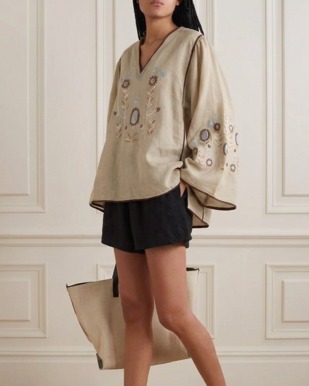 Vintage Linen Kaftan by Artwear Gallery on curated-crowd.com