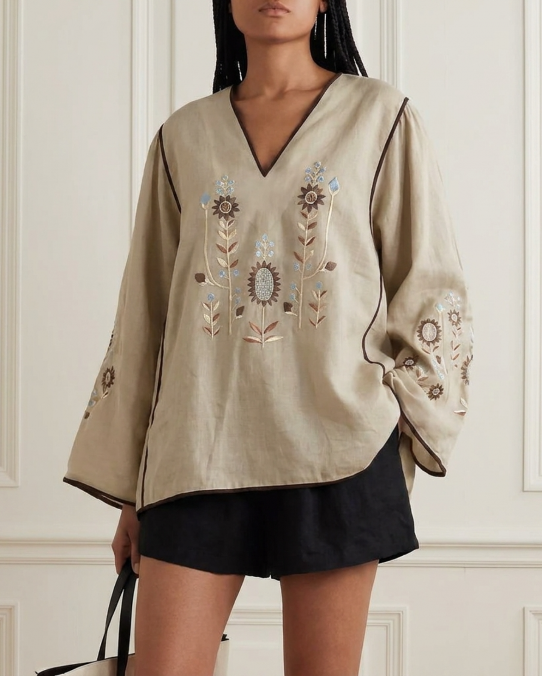 Vintage Linen Kaftan by Artwear Gallery on curated-crowd.com