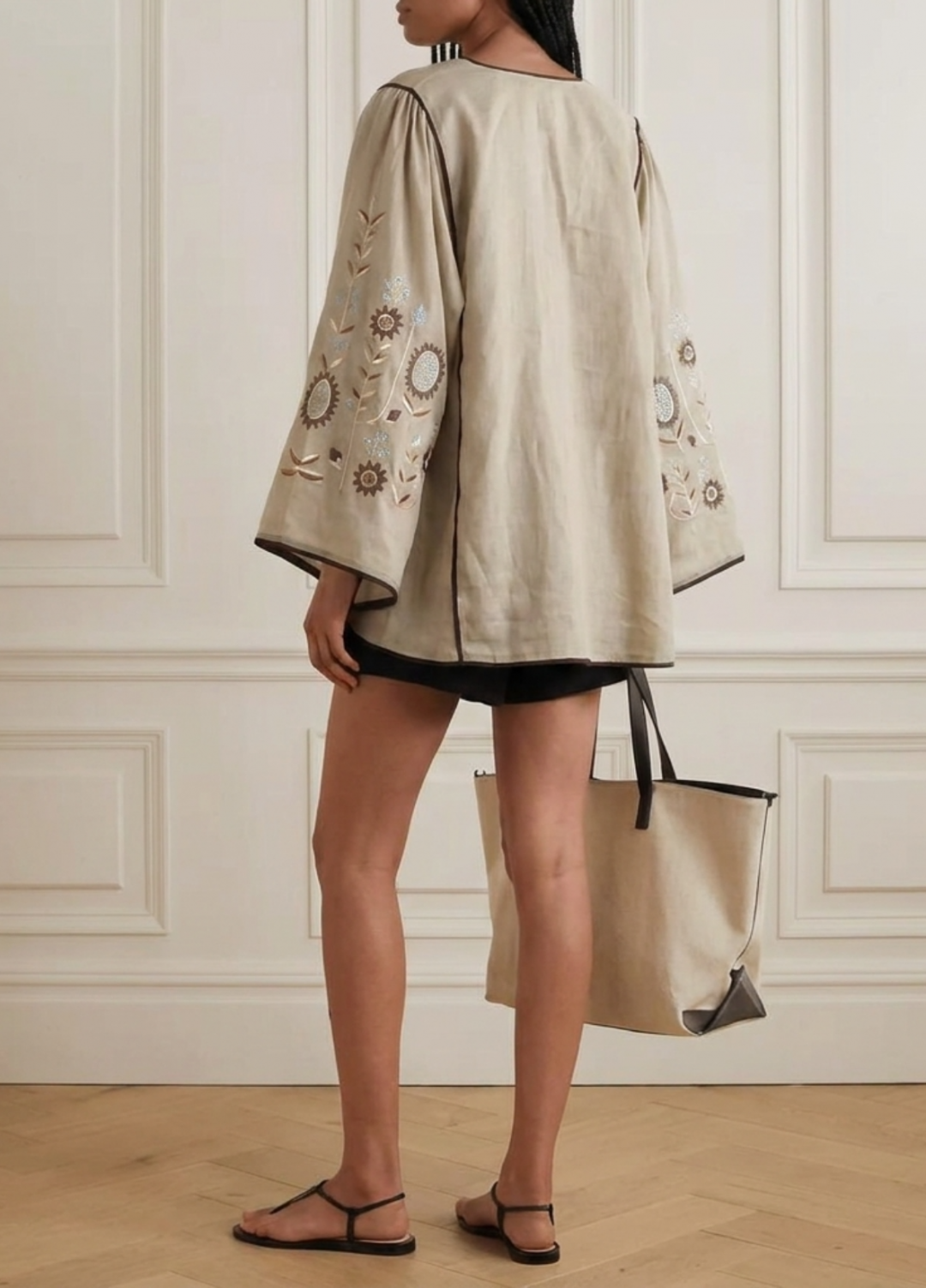 Vintage Linen Kaftan by Artwear Gallery on curated-crowd.com